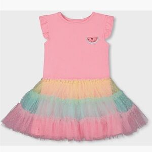 Deux par Deux dress w tulle skirt watermelon
